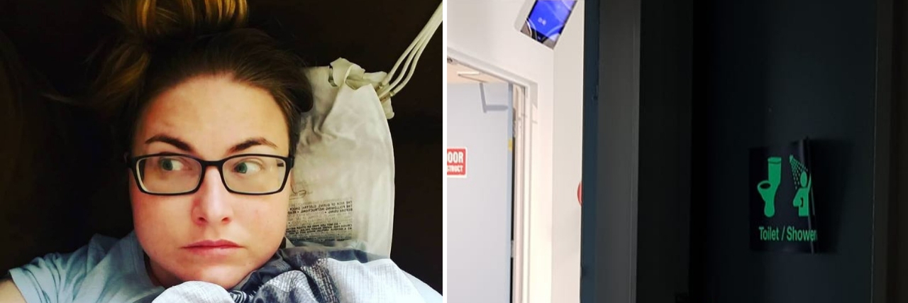 20 Photos That Prove It’s Not a ‘Vacation’ to Be Unable to Work Woman blanket bathroom sign