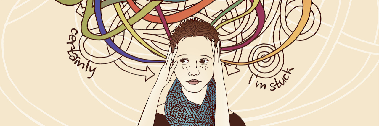 When You're Disappointed in Yourself for Not Achieving Life Goals A woman with arrows around her head