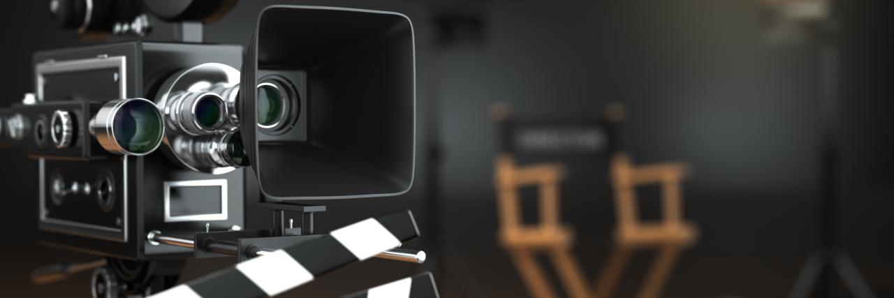 How 'Cripping Up' Contributes to Disability Unemployment Movie camera, director's chair, lighting and slate.