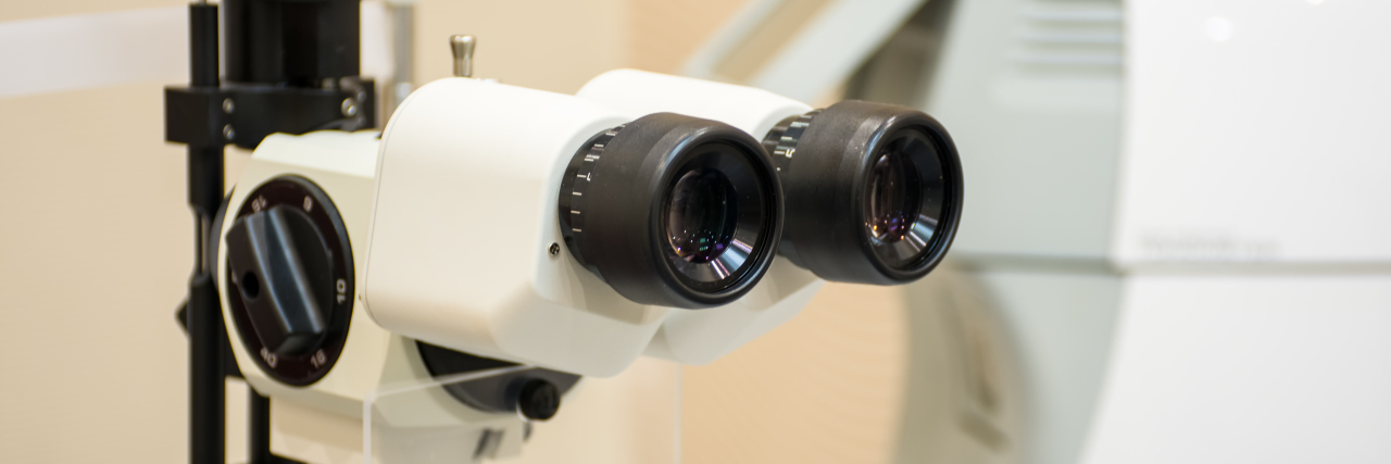 Discovering My 'Bad Eyesight' Was Really Glaucoma Eye exam equipment.