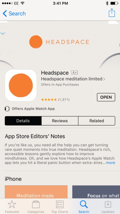 headspace app for itunes meditation