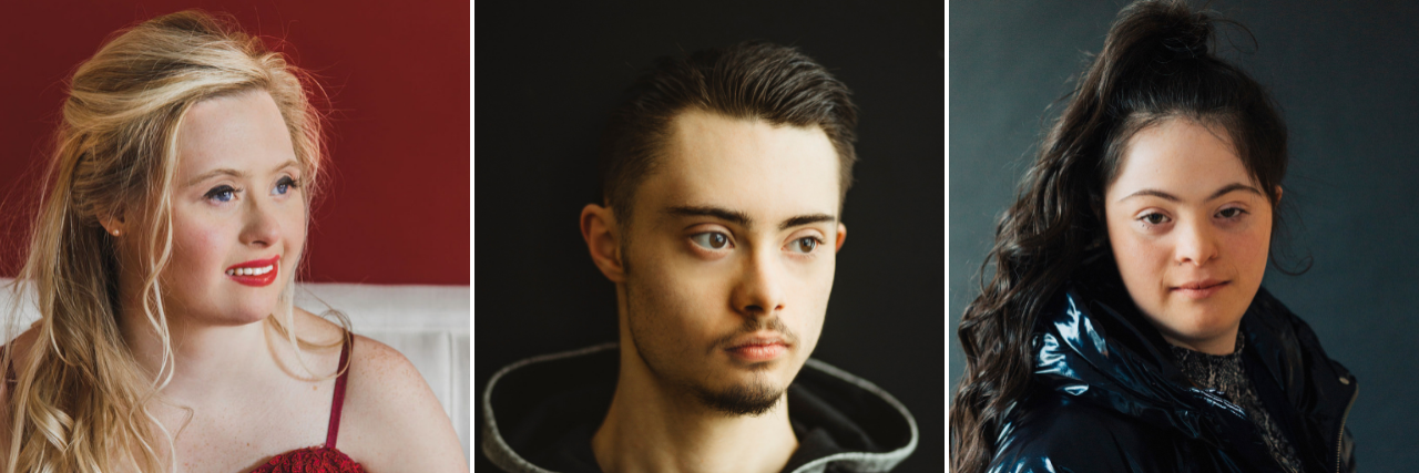 Models With Down Syndrome Grace Strobel, Nino Genua and Ellie Goldstein