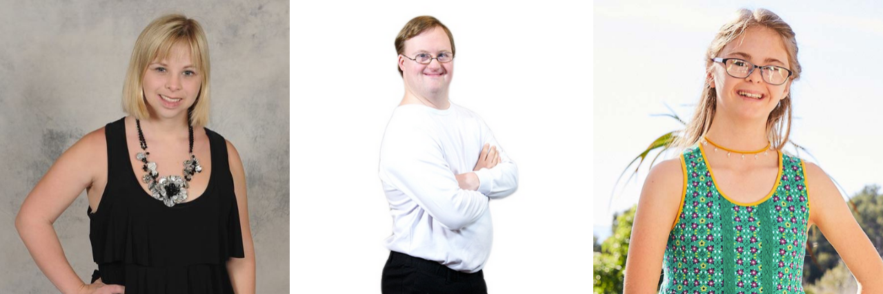 Clothing Brands That Work for Individuals With Down Syndrome Models for: Ashley DeRamus Designs, Down's Designs and Matilda Jane