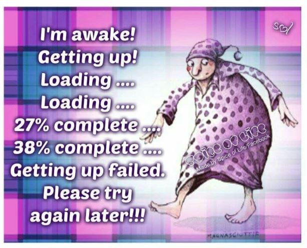 waking up in purple pajamas cartoon