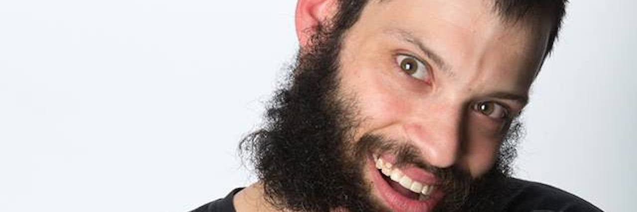 Comedian Tim Renkow, who has cerebral palsy