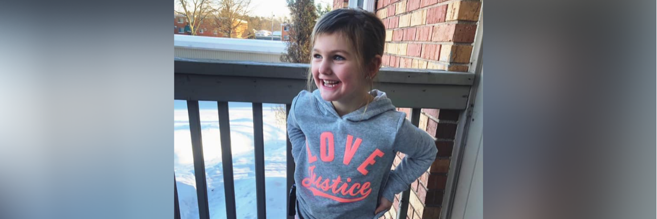5-Year-Old Preschooler Kicked Out for Needing Diabetes Accommodations Kiley Eliason standing outside on her deck