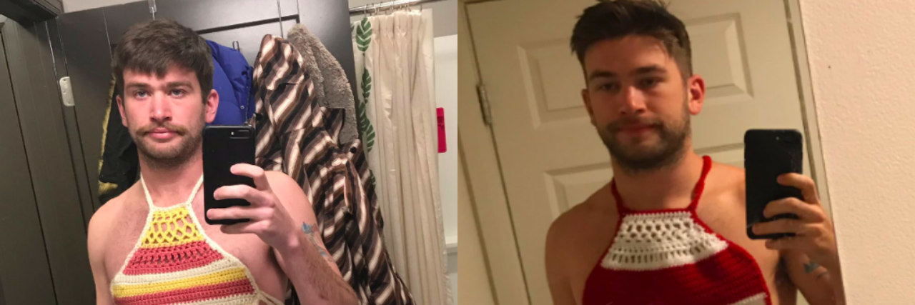 Frat Guy Takes Up Crocheting to Cope With Anxiety and Depression benny willard