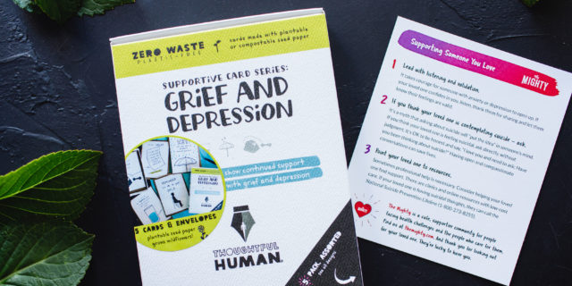 You Can Now Buy Thoughtful Human Cards With Mighty Inserts in Select Targets the mighty's grief and depression cards in target