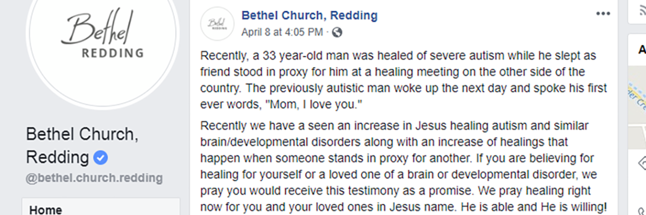 Bethel Church Posts Offensive Facebook Status About Autism Bethel Church's post about autism.