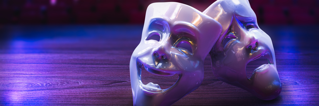 How Life With POTS Is Like a Greek Comedy (and Tragedy) Theater masks on a stage.