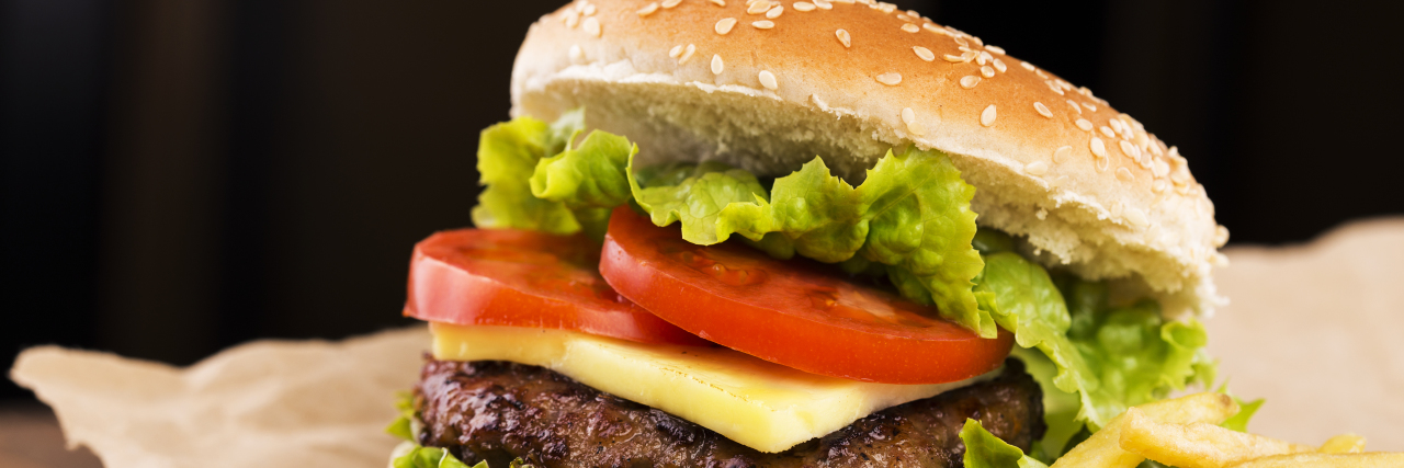 Working in the Restaurant Industry With Cerebral Palsy Hamburger with french fries