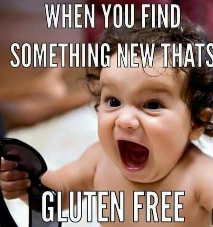 Little girl excited to have gluten free food