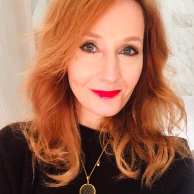 J.K. Rowling smiling into the camera