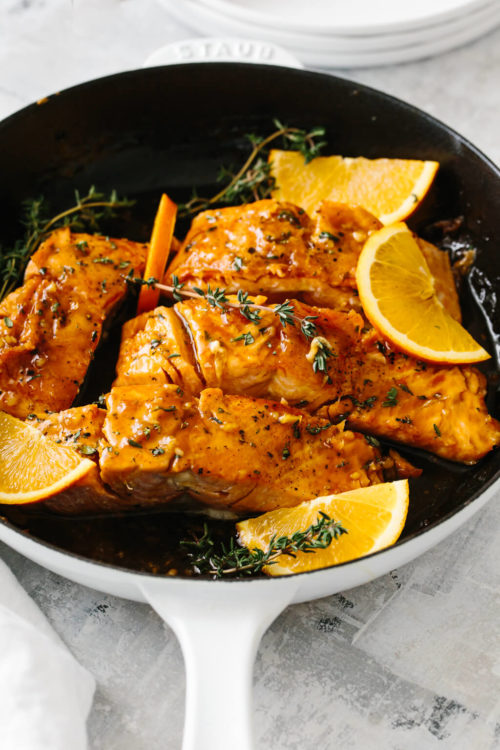 orange glazed salmon