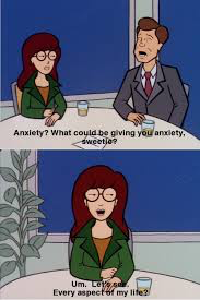 Scene from "Daria" animated TV show about anxiety