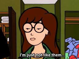 Scene from the animated TV show "Daria" about "just not like them"