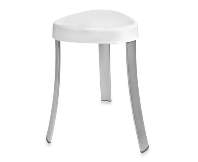 shower stool white