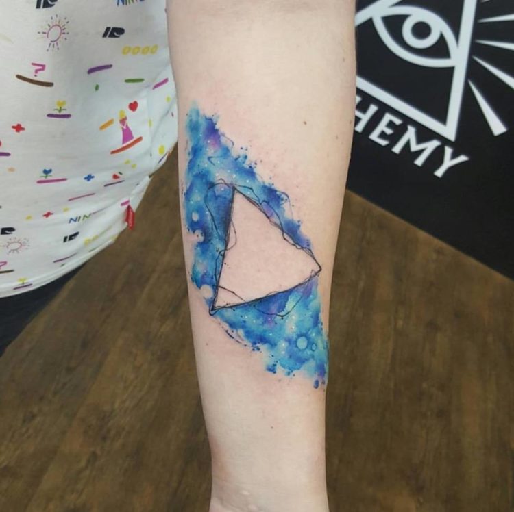 Alex J.'s triangle tattoo