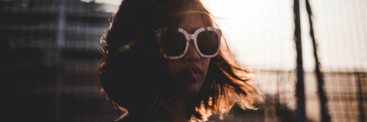 woman wearing sunglasses