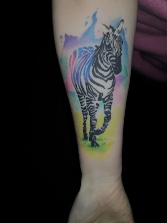 Kathryn K. Zebra tattoo