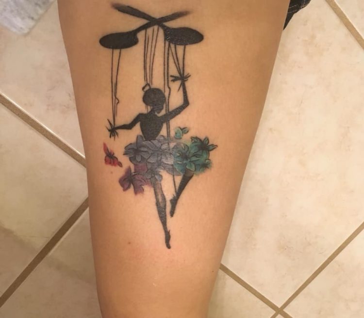 Sarah B's marionette doll tattoo