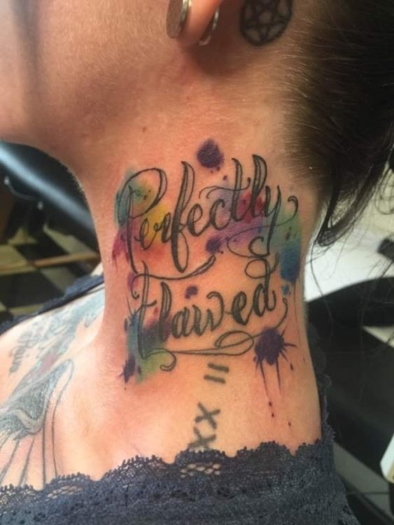 Shandi C.'s "perfectly flawed' tattoo