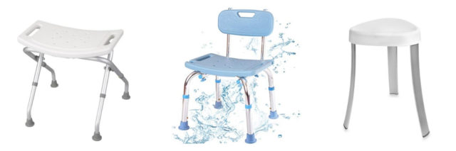 shower stools white bench blue chair white stool