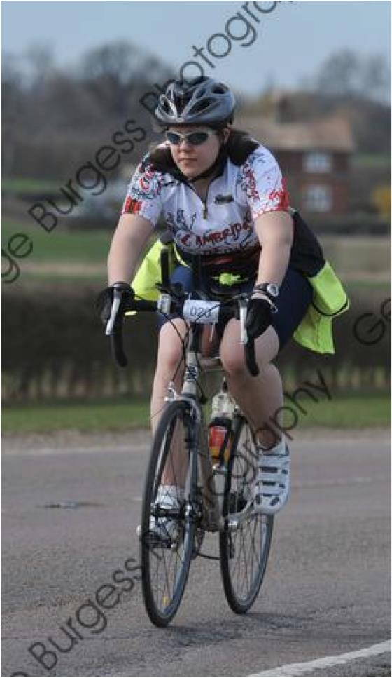 Sophie cycling in 2011.