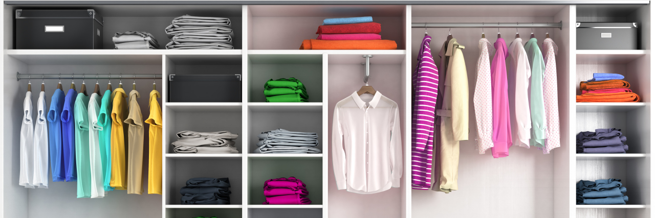 Developing a 'Type A' Personality Because of Fibromyalgia Neatly organized closet.