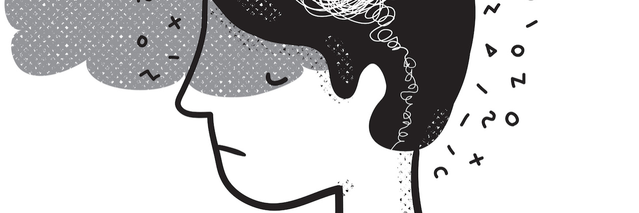 Electroconvulsive Therapy and Memory Loss An illustration of a person and their mind, with clouds around it