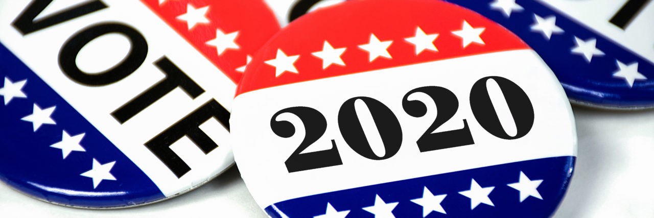 My Challenge to the 2020 Candidates as a Disabled Voter election voting pins for 2020