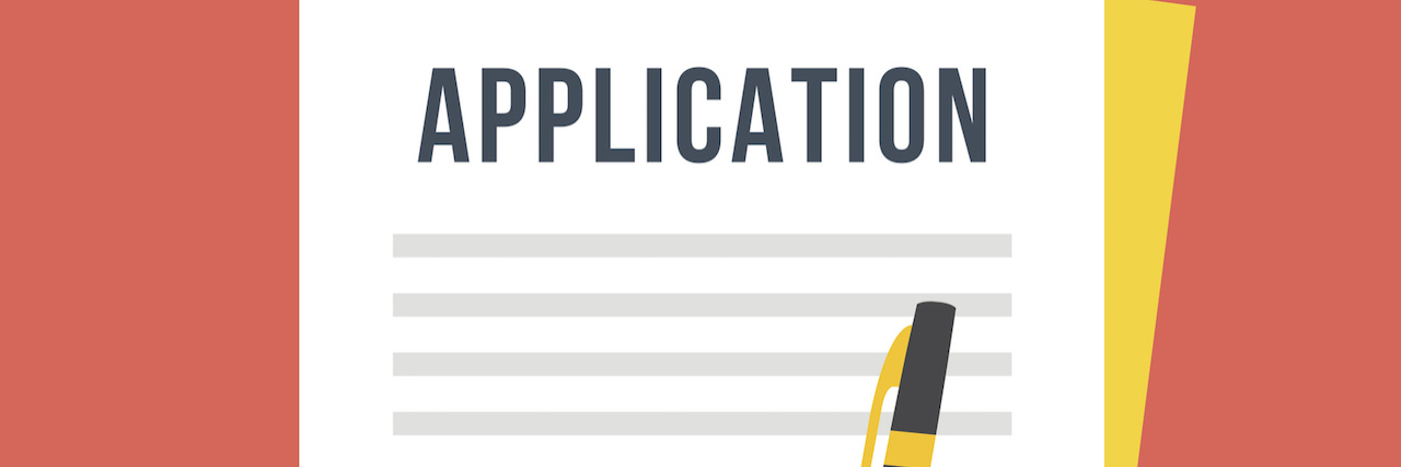Disqualified From Being a Police Officer Because of Mental Health an application form with a pen