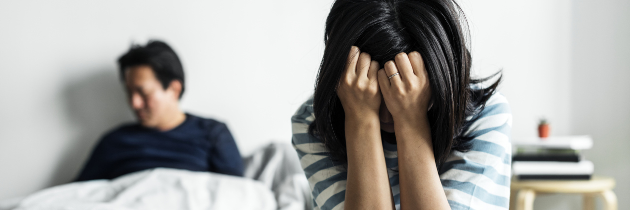 Do You Need Medication for Anger? couple have an argument on bed