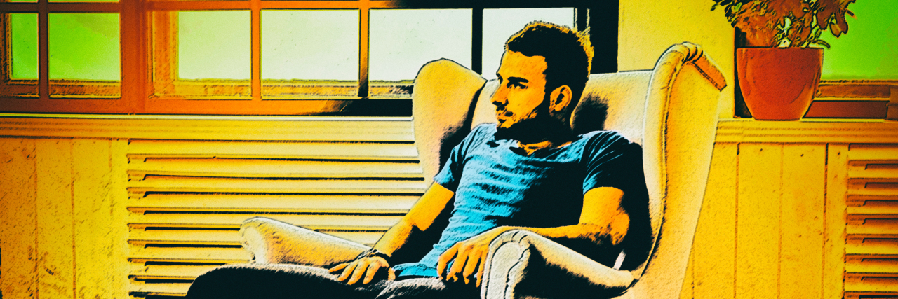 Why Fibromyalgia Awareness Matters Thoughtful man sitting in chair.