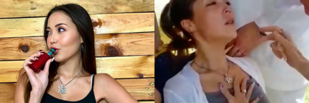 Instagram Model Kharina K. Posts Panic Attack Video Instagram model Kharina K. posing and having panic attack