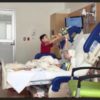 boy with fires in hospital bed