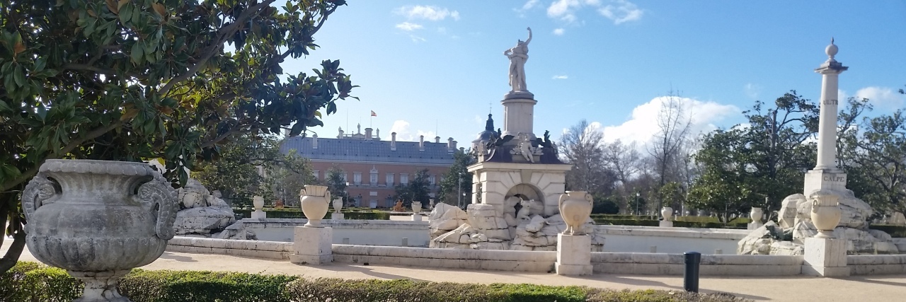 A view from the garden of the palace at Aranjuez.