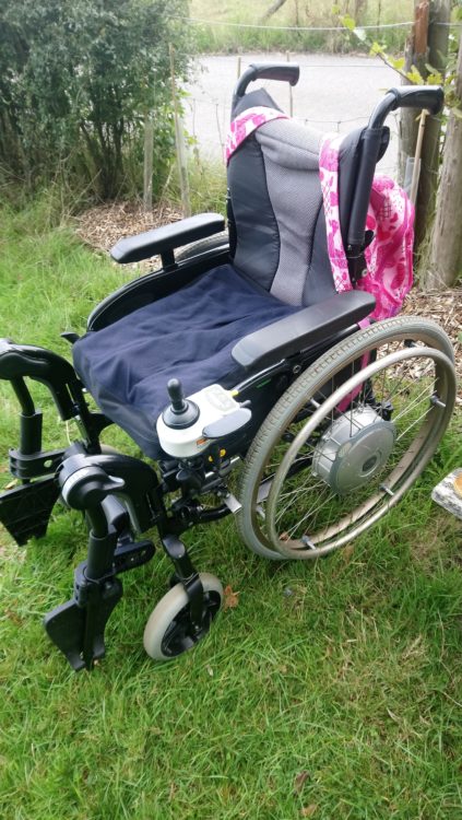 the author's wheelchair