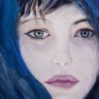 Portrait of a girl in blue