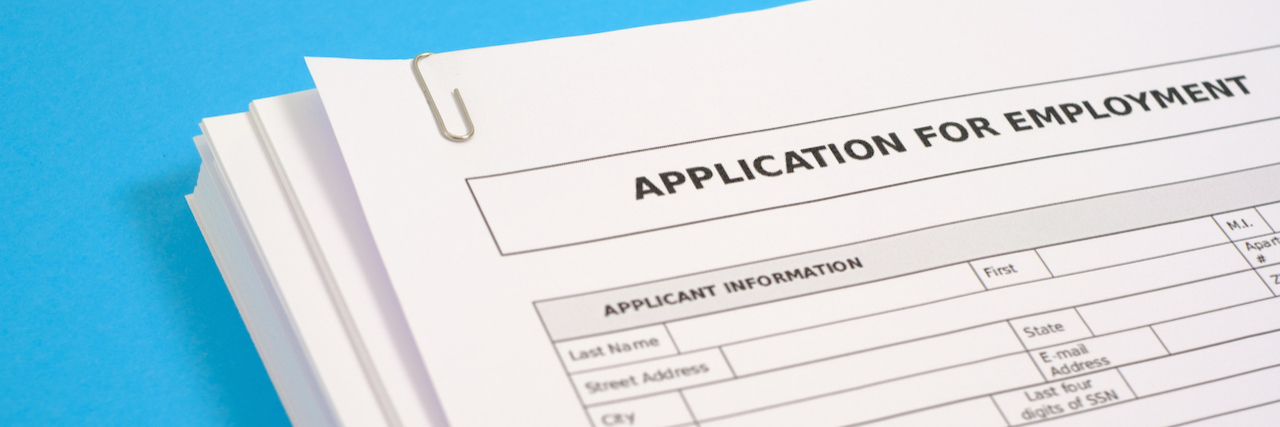 Should I Say I Have a Mental Illness on a Job Application? job application form