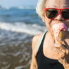woman eating an ice-cream