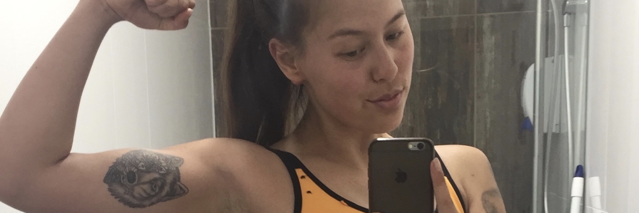 Adjusting to Life With Lupus Kristiana exercising at the gym.