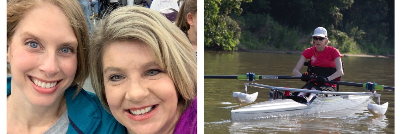 The Realities of Life With a Spinal Cord Injury Jenny enjoying life with friends, travel and rowing.