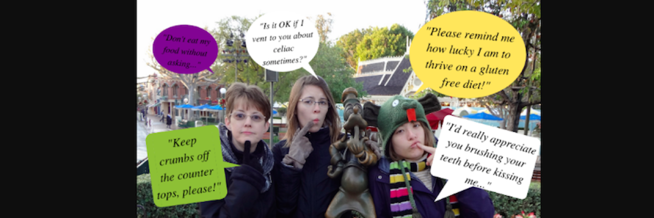 17 Ways to Help People With Celiac Disease Stay Healthy Photo of three women thinking by a statue