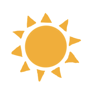 Clip art-style sun