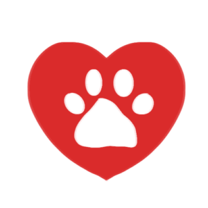 Heart with a paw print in the middle