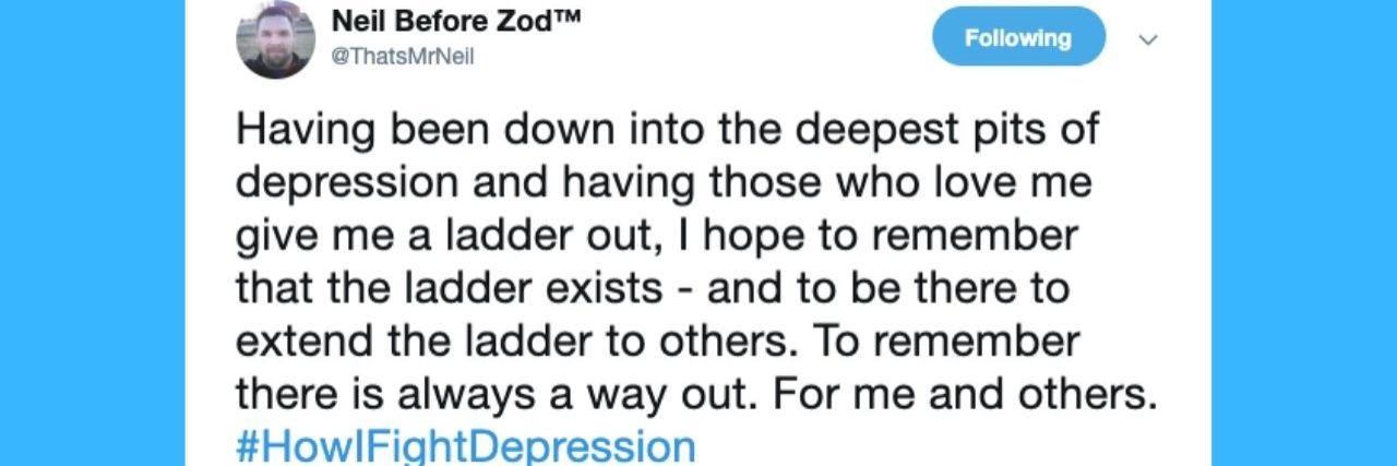 Hashtag #HowIFightDepression Offers Mental Health Tips on Twitter #HowIFightDepression tweet