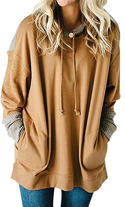 beige oversized sweatshirt