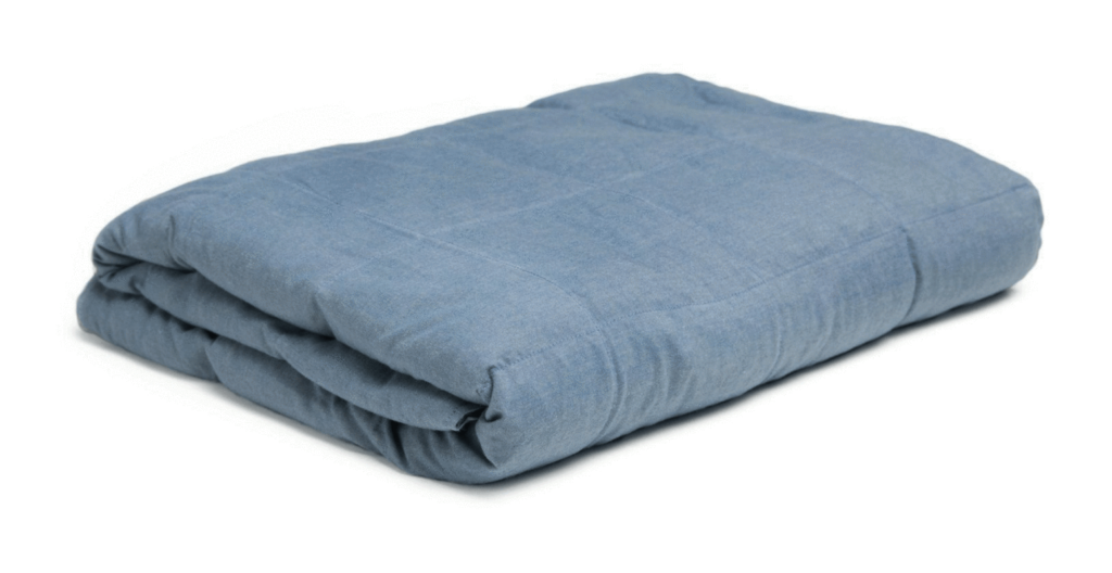 Weighting Comforts Blue Chambray weighted blanket