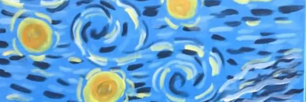 How Art Therapy Can Help Stroke Survivors Heal Maggie's art in the style of Van Gogh.